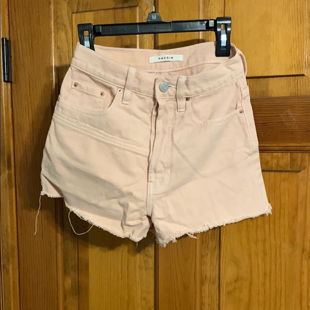 PacSun Pink Distressed Shorts Summer Essential